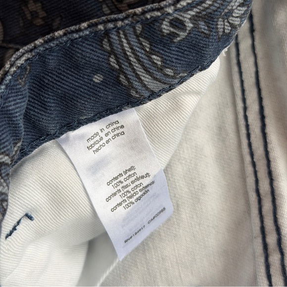 WEWOREWHAT | PAISLEY HIGH WAISTED COTTON RIGID STRAIGHT LEG JEANS SIZE 29 - Picture 8 of 8